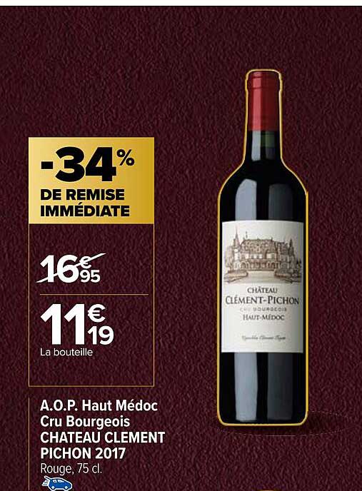 a.o.p. haut médoc cru bourgeois château clément pichon 2017