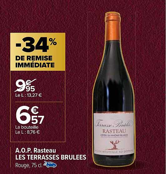 a.o.p. rasteau les terrasses brûlées