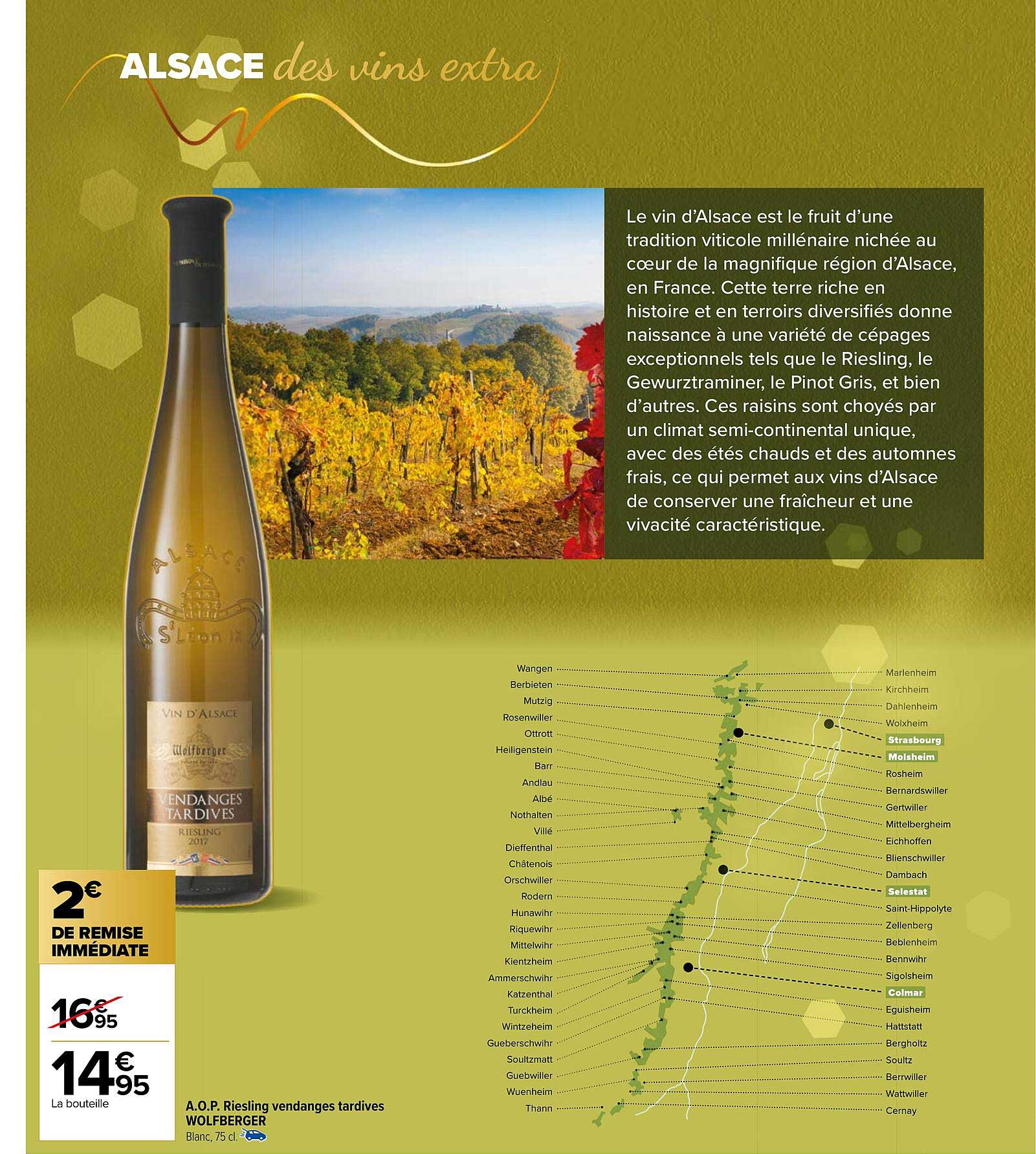 a.o.p. riesling vendanges tardives wolfberger