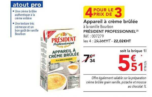 appareil à crème brûlée président professionnel