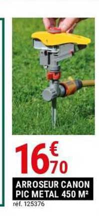 arroseur canon pic métal 450 m²