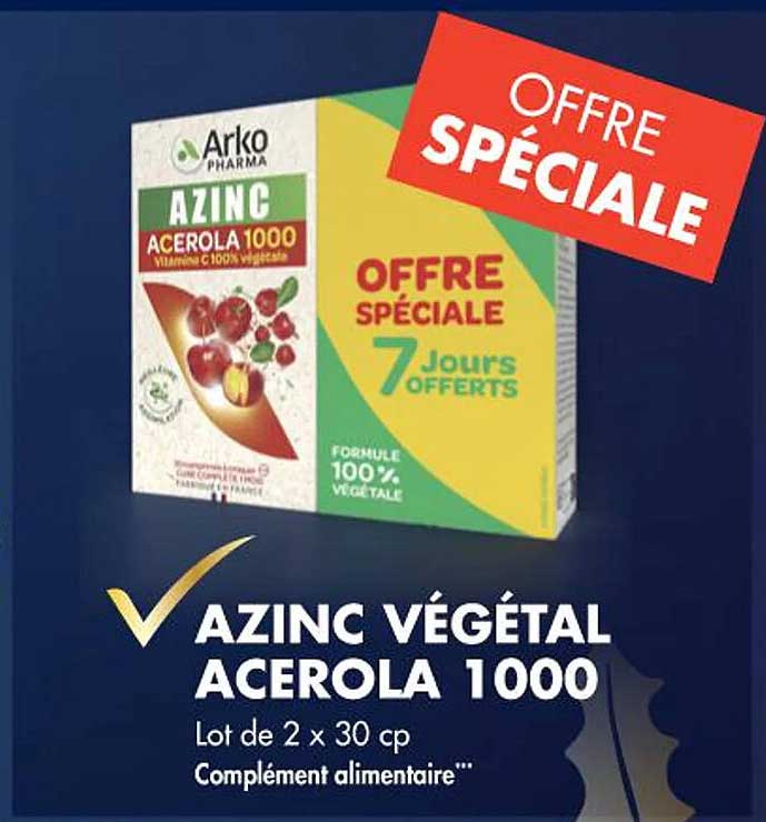 azinc végétal acerola 1000 arko pharma