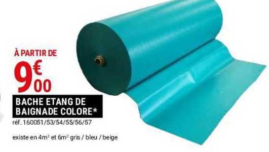 bâche étang de baignade coloré