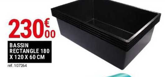 bassin rectangle 180 x 120 x 60 cm
