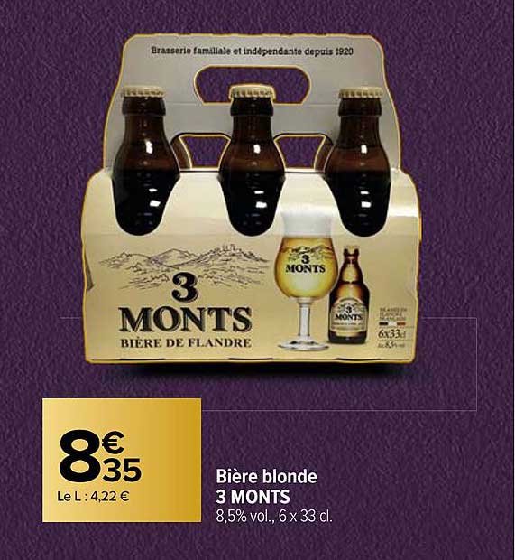 bière blonde 3 monts