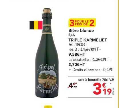 Bière Blonde Triple Karmeliet