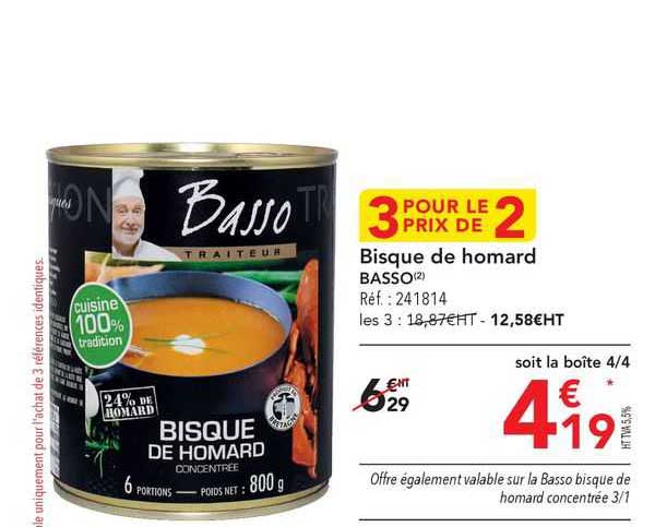 bisque de homard basso