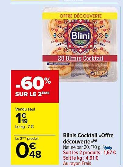 Blinis Cocktail «offre Découverte»