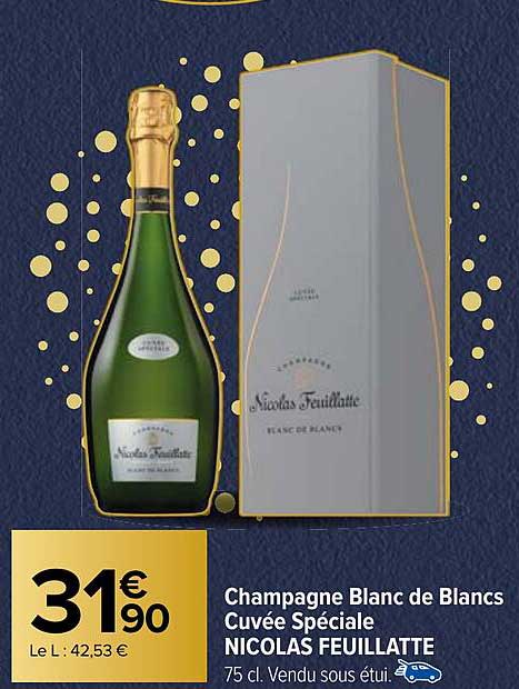 champagne blanc de blancs cuvée spéciale nicolas feuillatte