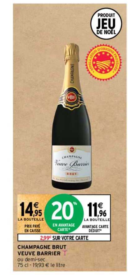 champagne brut veuve barrier