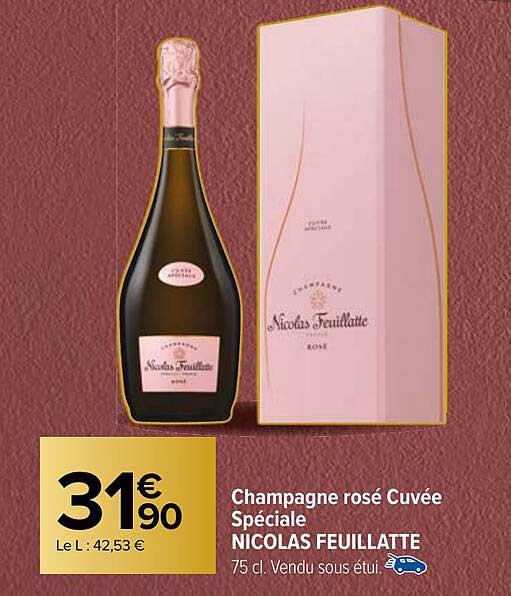 champagne rosé cuvée spéciale nicolas feuillatte