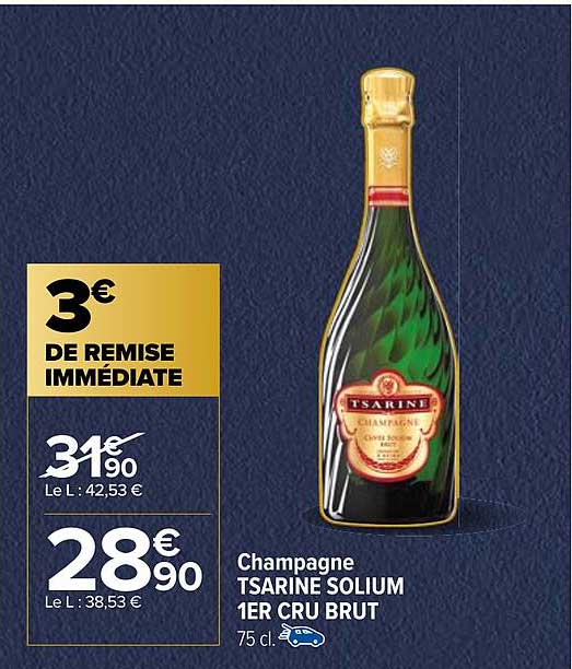 champagne tsarine solium 1er cru brut