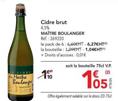 cidre brut maître boulanger