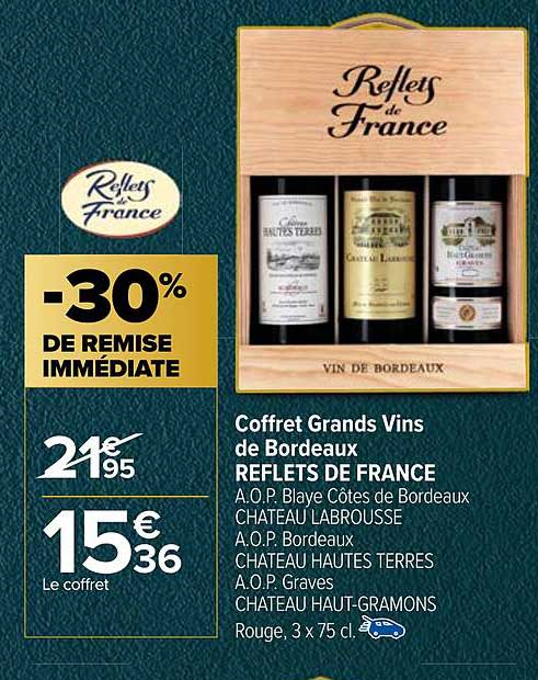 coffret grands vins de bordeaux reflets de france