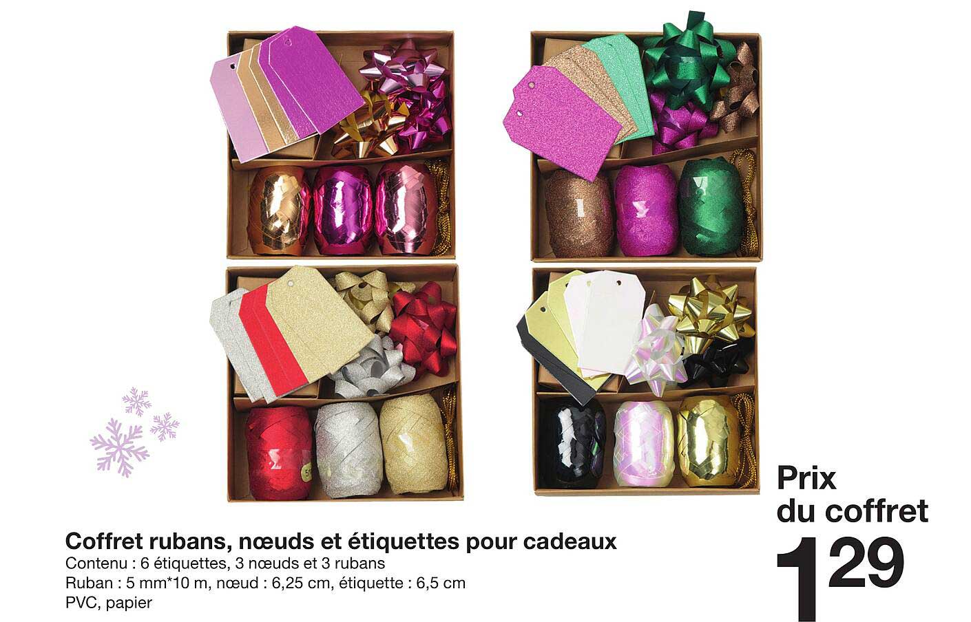 Coffret Rubans, Nœuds Et étiquettes Pour Cadeaux