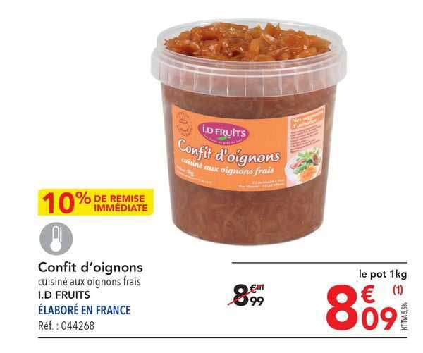 confit d'oignons i.d. fruits