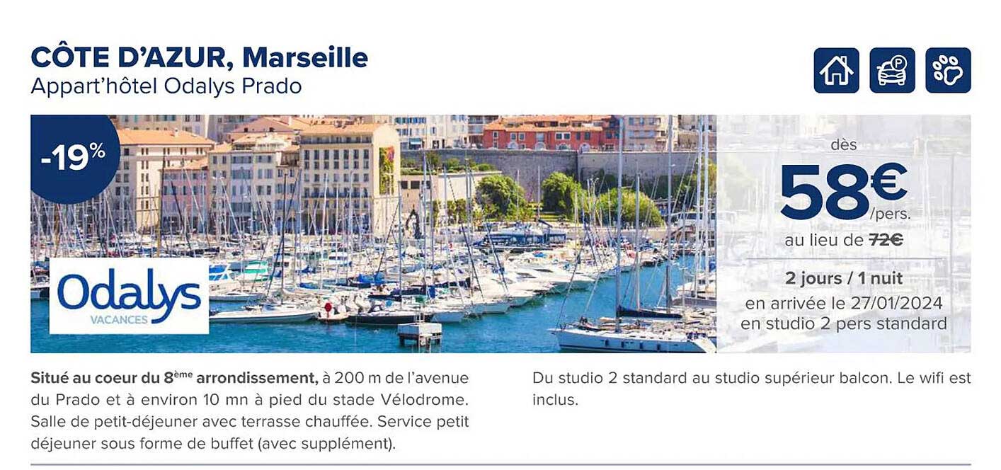 côte d'azur, marseille appart'hôtel odalys prado