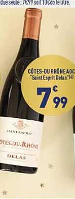 côtes-du-rhône aoc "saint esprit delas"