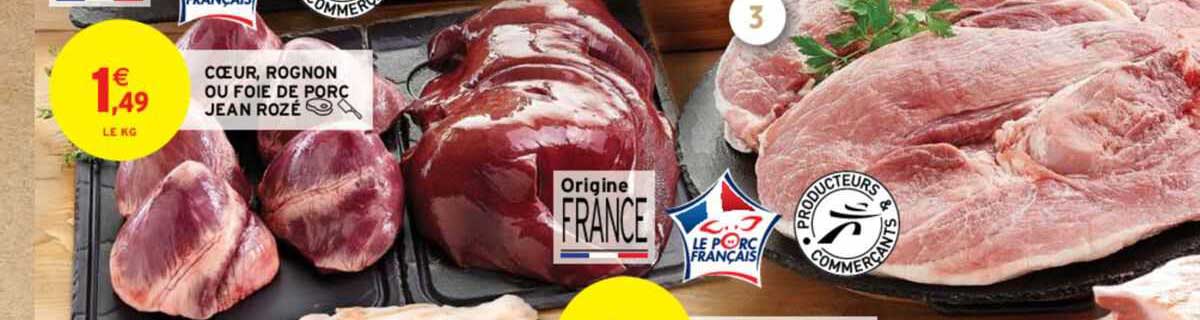 cœur, rognon ou foie de porc jean rozé