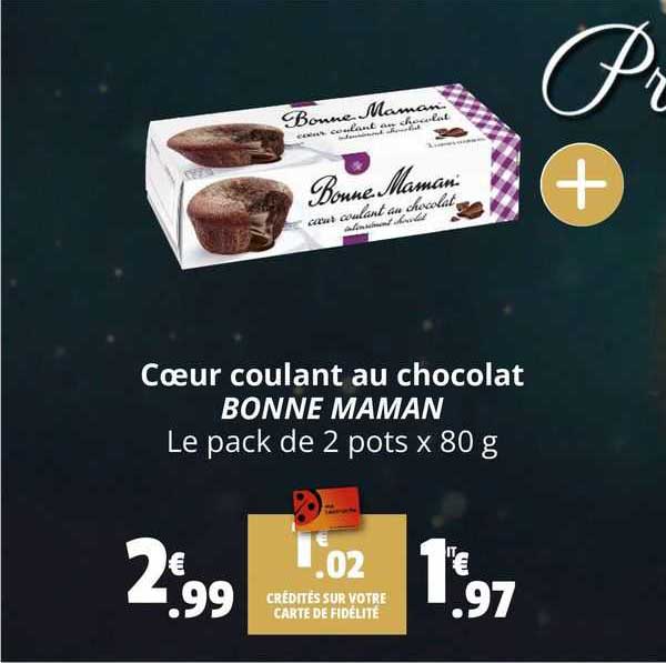 cœur coulant au chocolat bonne maman