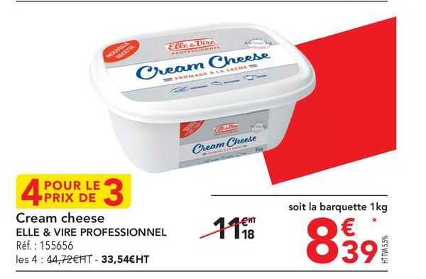 cream cheese elle & vire professionnel