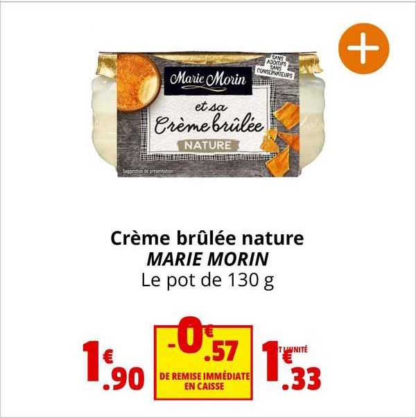 crème brûlée nature marie morin