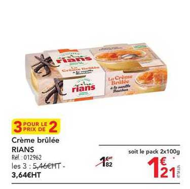 Crème Brûlée Rians