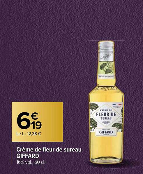 crème de fleur de sureau giffard