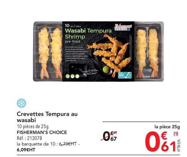crevettes tempura au wasabi fisherman's choice