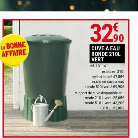 Cuvé à Eau Ronde 210 L Vert