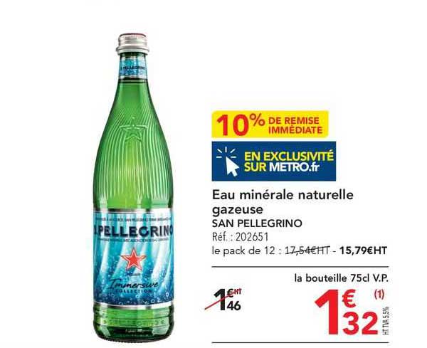 eau minérale naturelle gazeuse san pellegrino