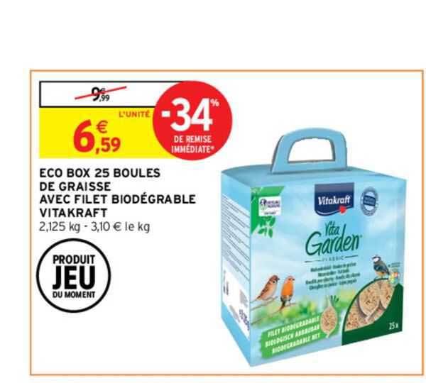 éco Box 25 Boules De Graisse Avec Filet Biodégrable Vitakraft
