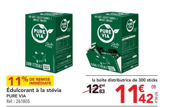 édulcorant à la stévia pure via