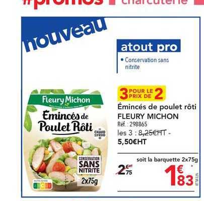 émincés de poulet rôti fleury michon