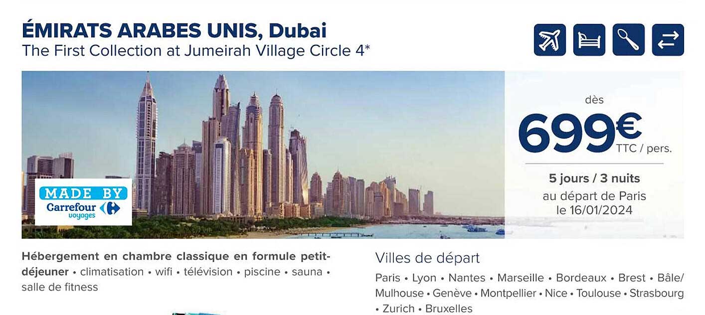 émirats arabes unis, dubai the first collection at jumeirah village circle 4*
