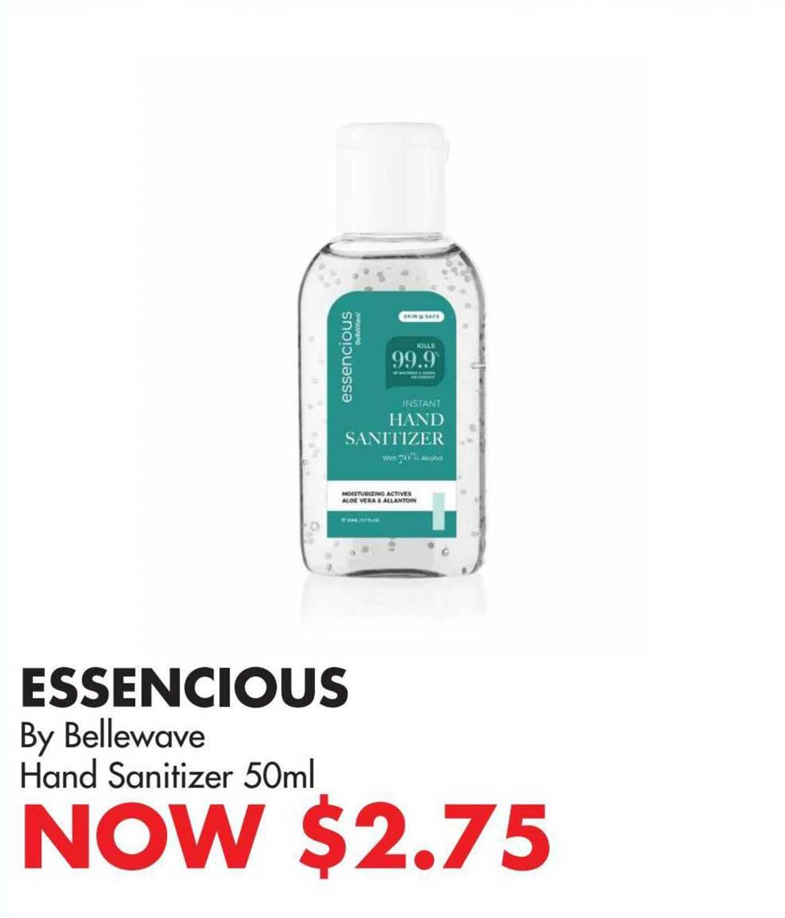 essencious by belleware hand sanitizer 50ml