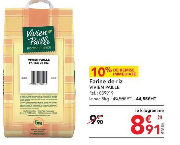 farine de riz vivien paille