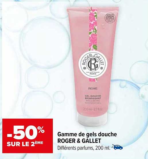 gamme de gels douche roger & gallet