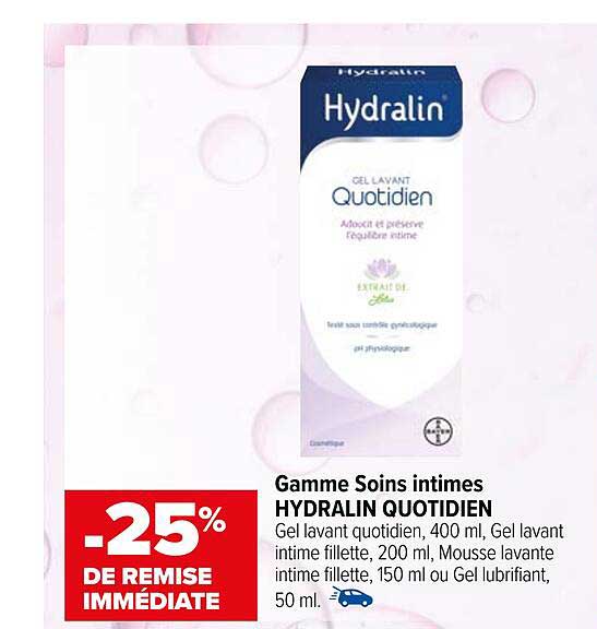 gamme soins intimes hydralin quotidien