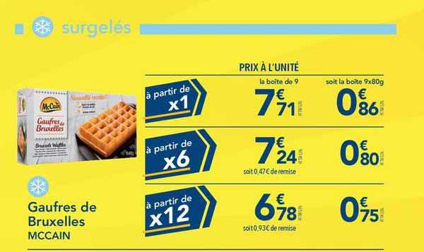 gaufres de bruxelles mcCain