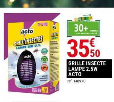grille insecte lampe 2.5 w acto