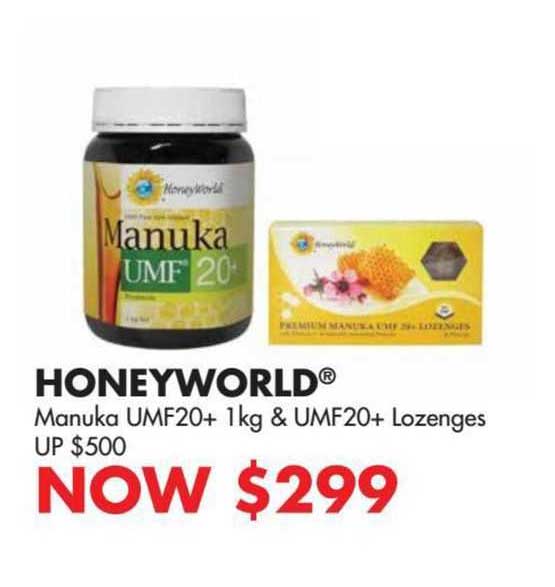 honeyworld manuka umf20+ 1kg & umf20+ lozenges