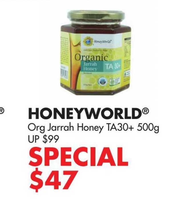 honeyworld org jarrah honey ta30+ 500g