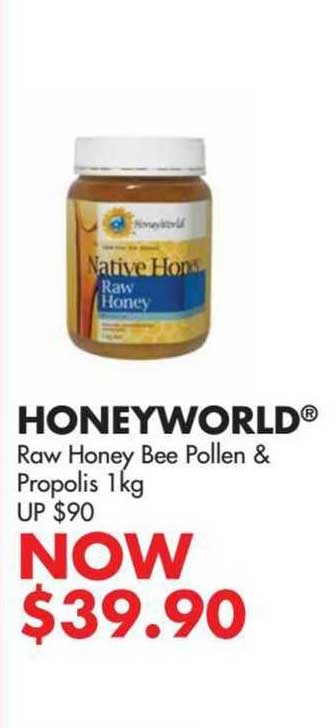 honeyworld  raw honey bee pollen & propolis 1 kg