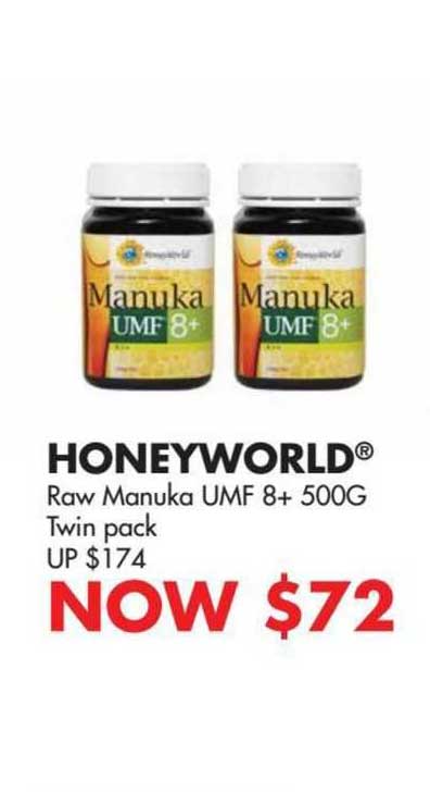 honeyworld raw manuka umf 8+ 500g