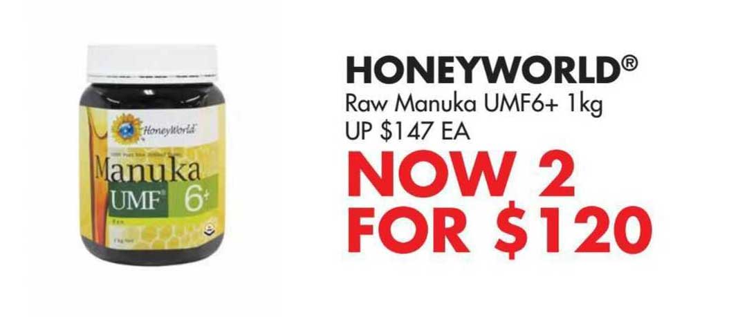 honeyworld raw manuka umf6+ 1kg