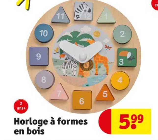 Horloge à Formes En Bois