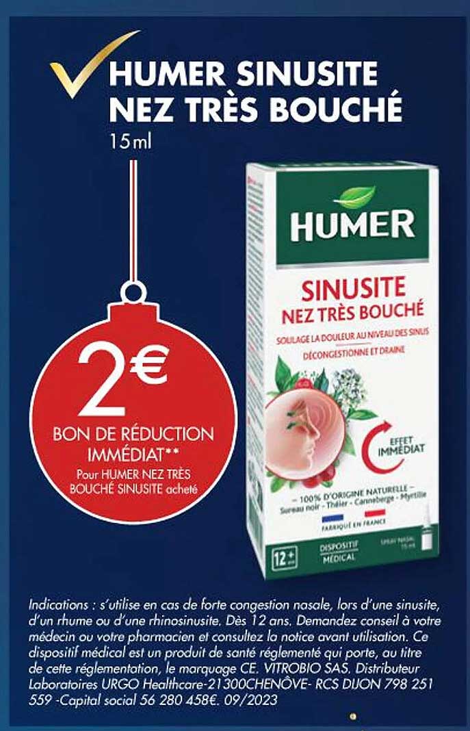 humer sinusite nez très bouché