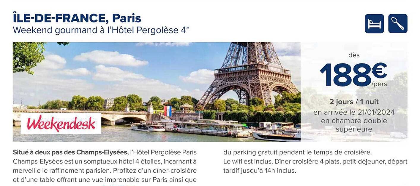 île-de-france, paris weekend gourmand à l'hôtel pergolèse 4*