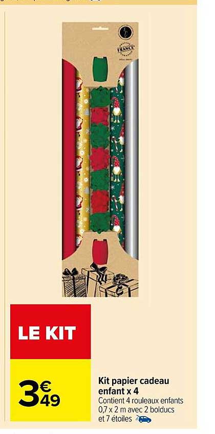 Kit Papier Cadeau Enfant X4
